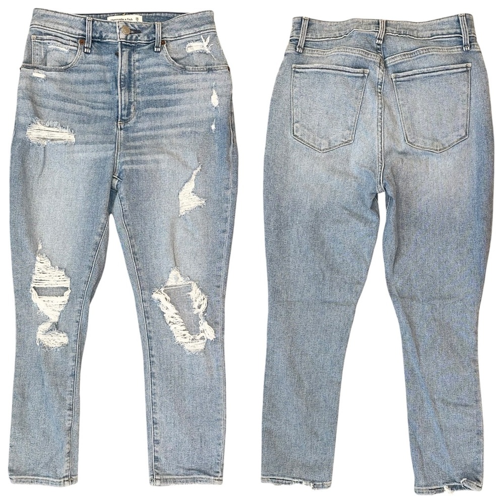 Abercrombie Light Wash Super Skinny Ankle High Rise Curve Love Jeans 2/26